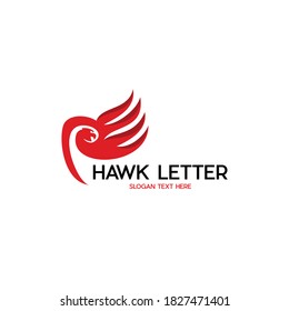 Letter P Hawk Eagle Modern Abstract Business Logo