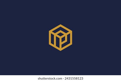 letter p with hexagon logo icon design vector design template inspiration