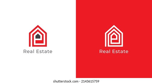 Letter P Home Logo Concept sign icon symbol Design. Real Estate Logo.