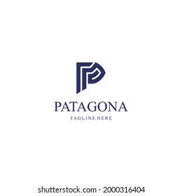 letter p hotel logo design template vector