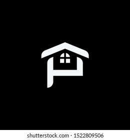 Letter P House Logo Design Symbol Template Icon Vector