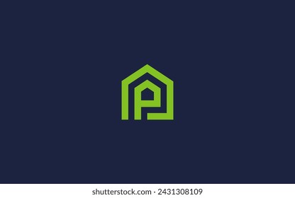 letter p with house logo icon design vector design template inspiration