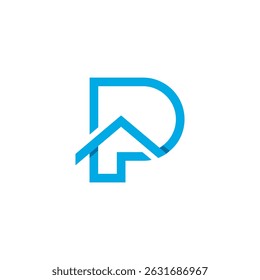 Buchstabe P und Hauslogo - Vorlage für das Design des Initial-P-Logos
