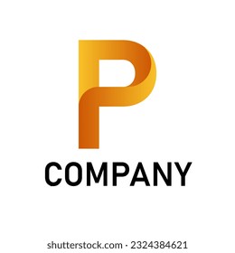 Plantilla de diseño de icono de carta P