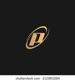 logotipo del icono de la letra p, icono del concepto inicial del logotipo de p círculo
