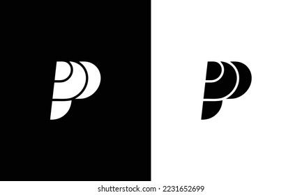 letter p icon logo concept vector
