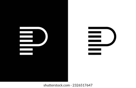 letter p icon logo concept vector
