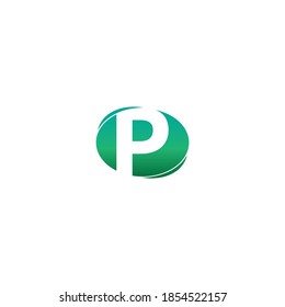 Letter P icon logo creative design vector