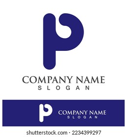 Letter P icon logo design illustration vector template