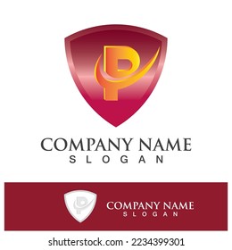 Letter P icon logo design illustration vector template
