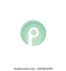 the letter P icon logo illustration