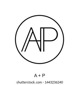 Letter A and P for icon or logo ready to use