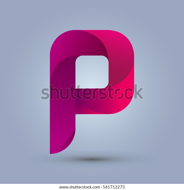 Letter P Icon Logo Template New Stock Vector (Royalty Free) 561712273