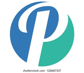 Letter P Icon. Vector Illustration.