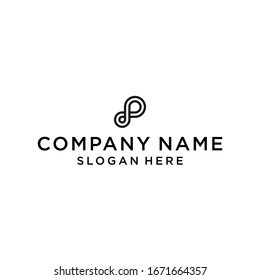 p logotipo icono diseño vectorial