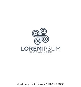 Letter p infinity logo design vector illustration