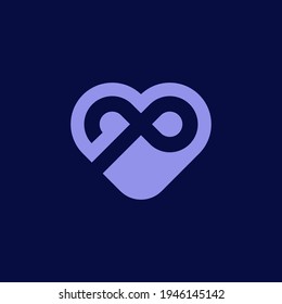 letter P infinity love logo. editable and easy to custom.