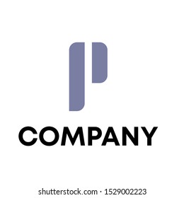 letter P initial logo design vector sign template .