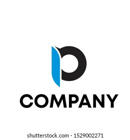 letter P initial logo design vector sign template .