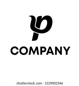 letter P initial logo design vector sign template .