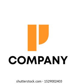 letter P initial logo design vector sign template .