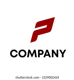 letter P initial logo design vector sign template .