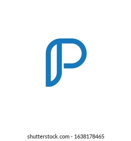 letter P initial logo design simple modern