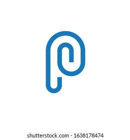 letter P initial logo design simple modern