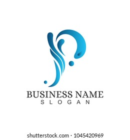 Letter P Initial Logo Template Design
