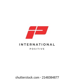 Letter P, IP or PI initial name business company corporate logo design concept