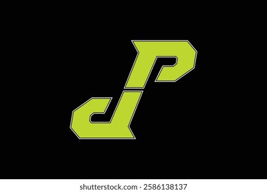 letter p, j, d, pj, jp, pd, dp infinity logo vector illustration for business and sport community.