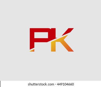 Letter P and K logo
