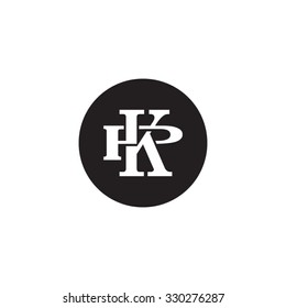 letter P and K monogram logo