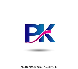 Letter P and K monogram logo
