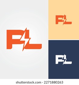 Letter P and L Logo Design Vector