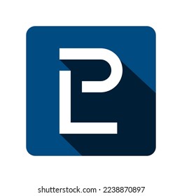 letter P and letter L logo , simple and clean