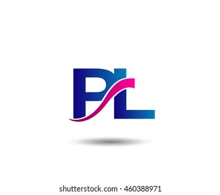 Letter P and L monogram logo
