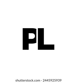 Letter P and L, PL logo design template. Minimal monogram initial based logotype.