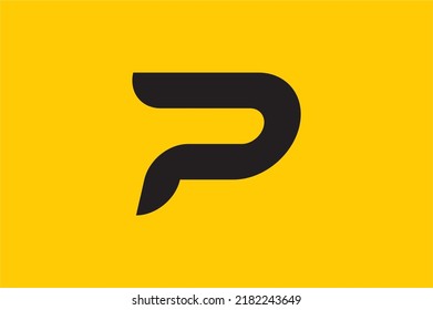 Letter P latter logo icon design simple