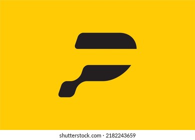 Letter P latter logo icon design simple