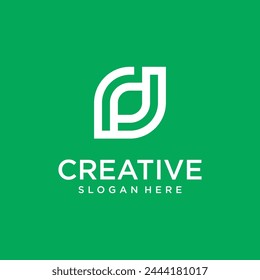 Letter p leaf logo design eco friendly concept natural leaf logo for agricultural products beauty