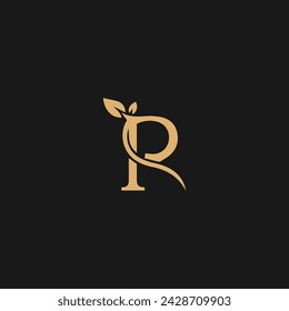 Letter P leaf logo icon design template elements, P Suitable for natural,
