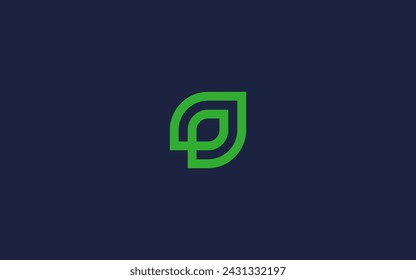letter p with leaf logo icon design vector design template inspiration