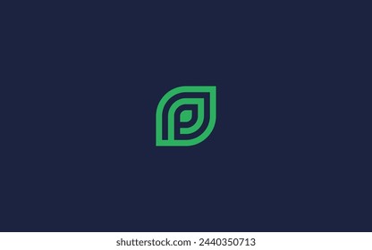 letter p with leaf logo icon design vector design template inspiration