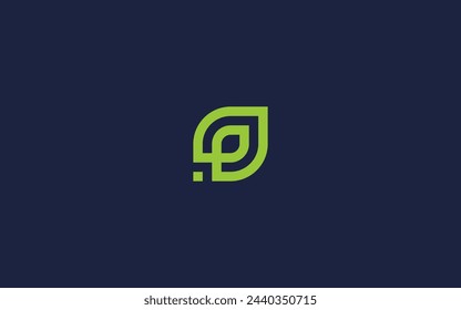 letter p with leaf logo icon design vector design template inspiration