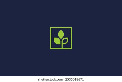letter p leaf logo icon design vector design template inspiration