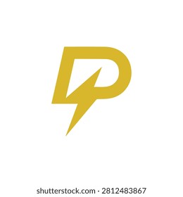 Letter P Lightning Logomark for business