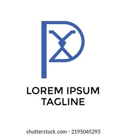 Diseño del logotipo de la carta P de león