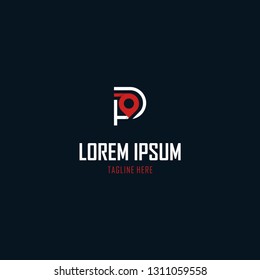Letter P Location Abstract Creative Modern Business Technology Logo
