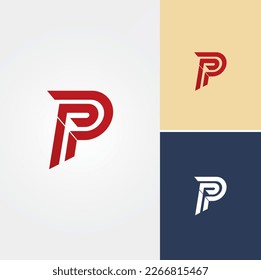Letter P Loop Design Vektor